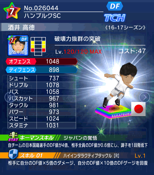 No.26044 酒井高徳【16-17】