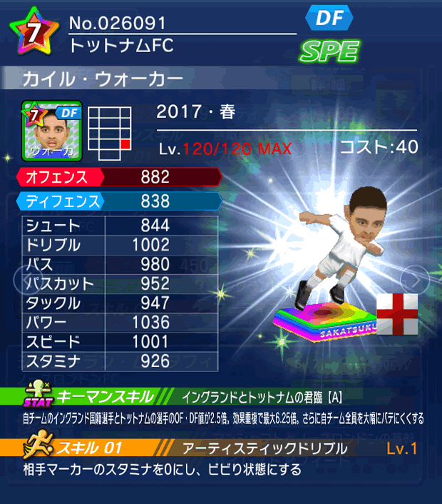 No.26091 カイル・ウォーカー【17・春】