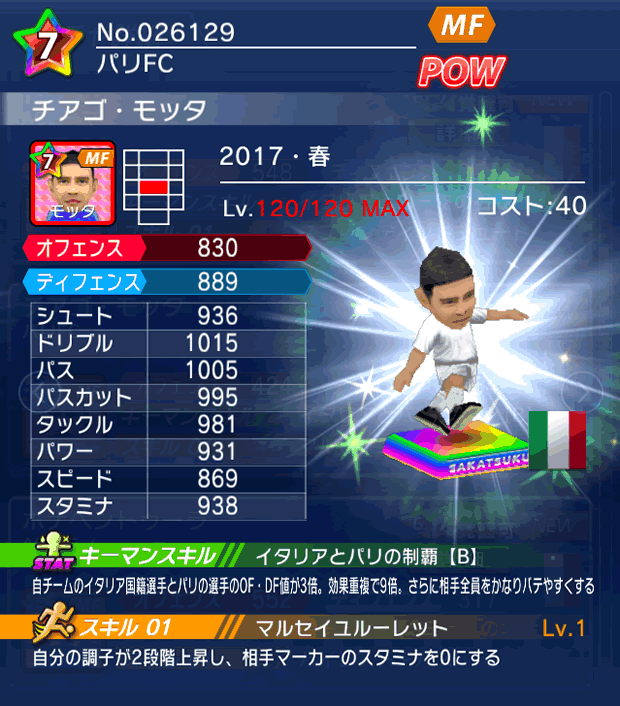 No.26129　チアゴ・モッタ【17・春】