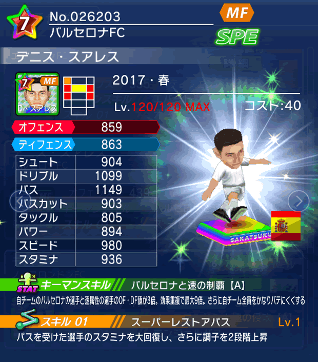 No.26203　デニス・スアレス【17・春】