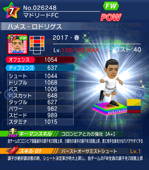 No.26248　ハメス・ロドリゲス【17・春】