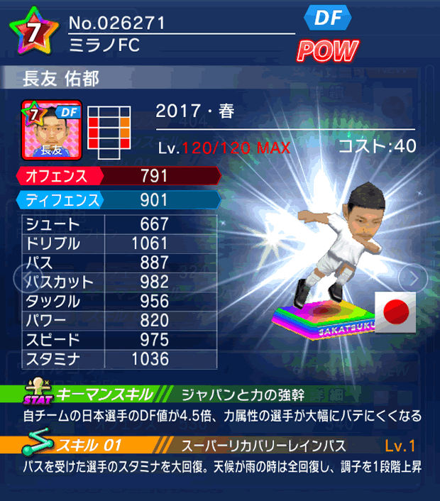 No.26271　長友佑都【17・春】