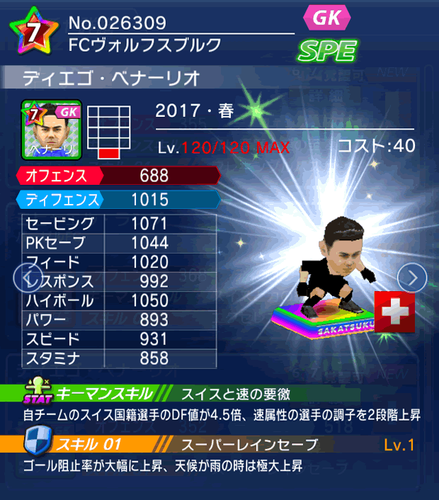 No.26309　ディエゴ・ベナーリオ【17・春】