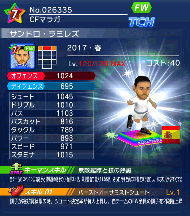 No.26335　サンドロ・ラミレズ【17・春】