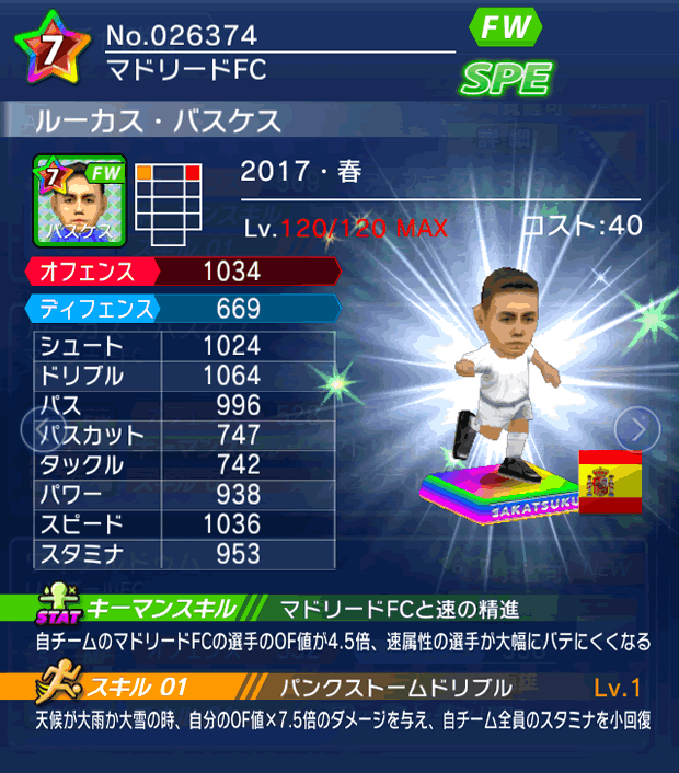 No.26374　ルーカス・バスケス【17・春】