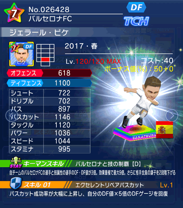 No.26428　ジェラール・ピケ【17・春】