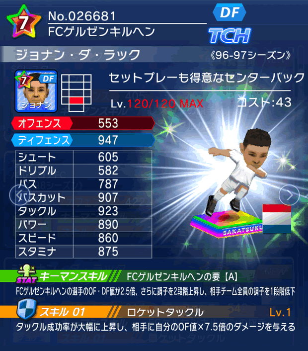 No.26681 ジョナン・ダ・ラック【96-97LL】