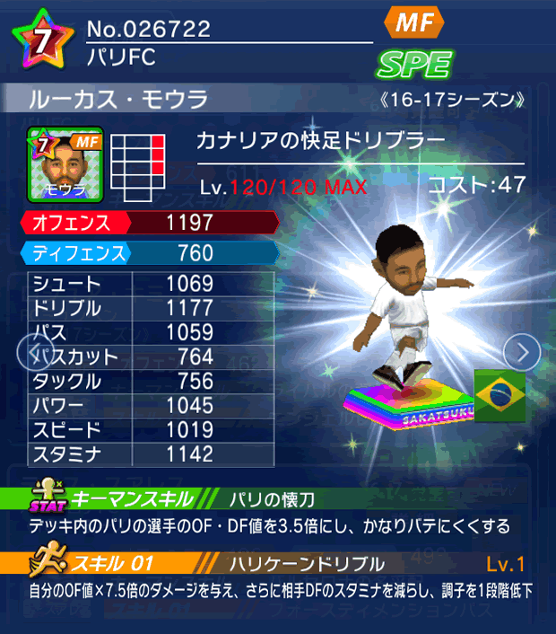 No.26722　ルーカス・モウラ【16-17】