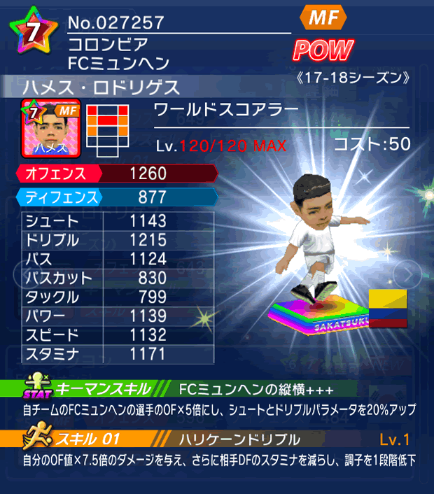 No.27257 ハメス・ロドリゲス【17-18】