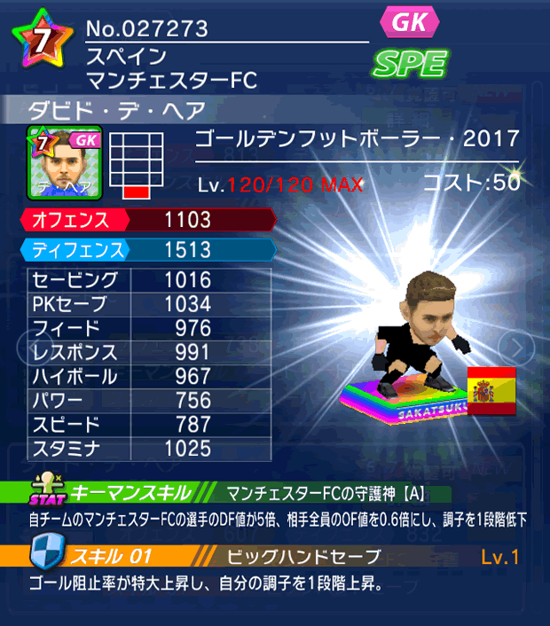 No.27273　ダビド・デ・ヘア【GFB17】