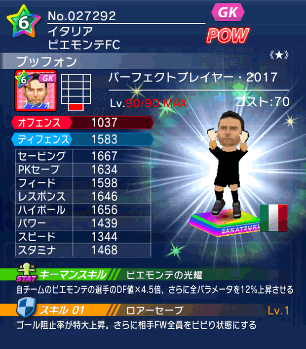 No.27292　ブッフォン【PP17★】