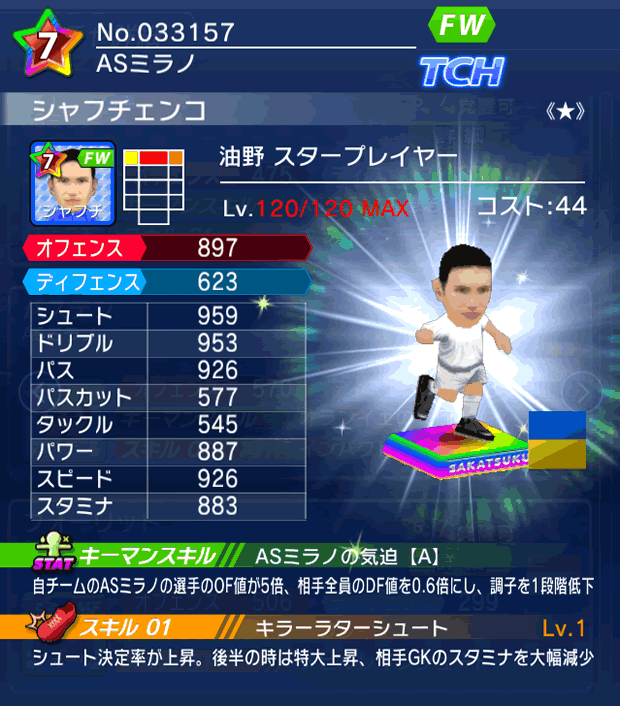 No.33157 シャフチェンコ【油野・ST★】