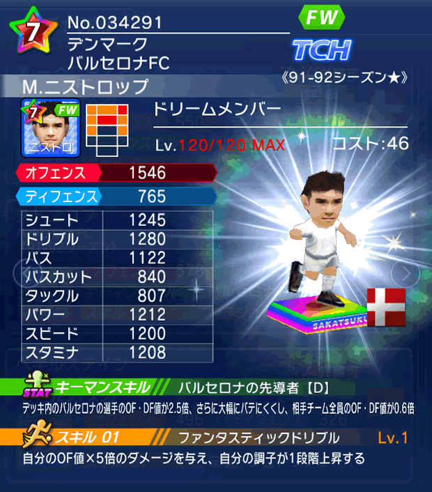 No.34291　M．ニストロップ【91-92G★】