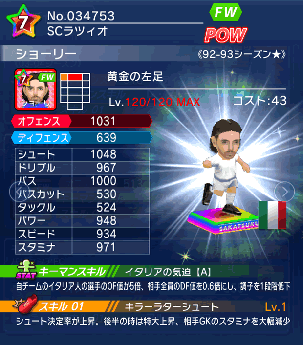 No.34753　ショーリー【92-93LL★】