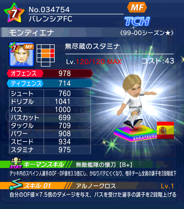 No.34754　モンディエナ【99-00LL★】