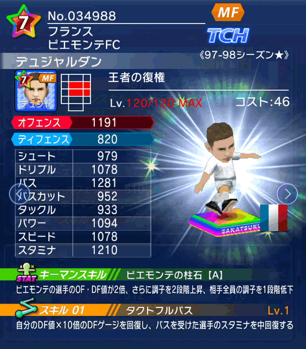 No.34988 デュジャルダン【97-98G★】