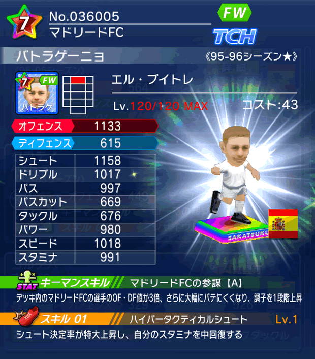 No.36005　バトラゲーニョ【95-96LL★】