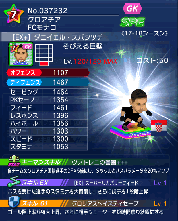 No.37232　ダニイェル・スバシッチ【17-18Ex】