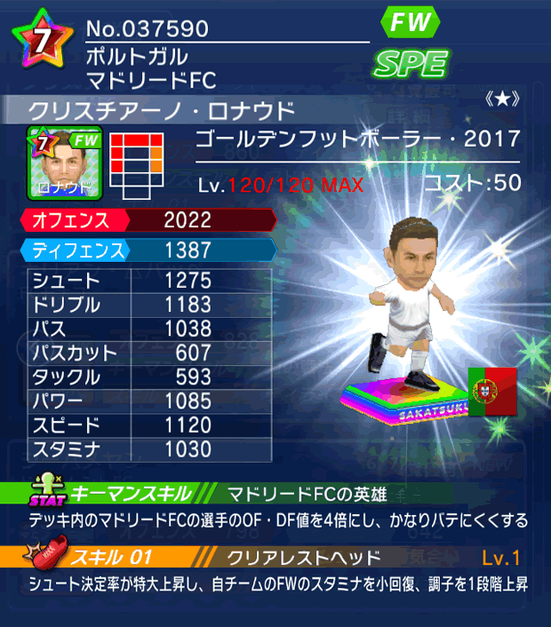 No.37590 クリスチアーノ・ロナウド【GFB17★】