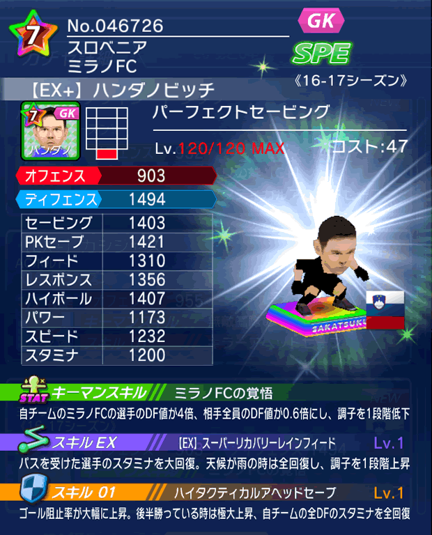 No.46726　ハンダノビッチ【16-17Ex】