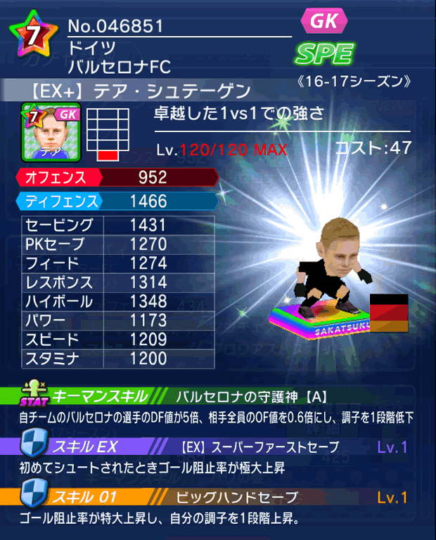 No.46851　テア・シュテーゲン【16-17Ex】